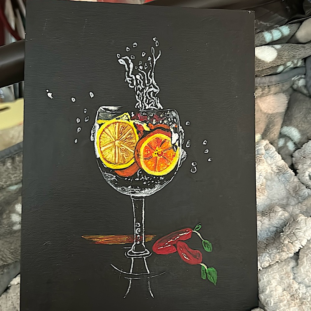 Acrylic  painting 12”by 9”